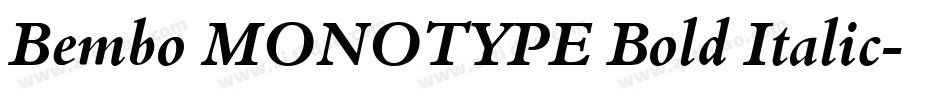 Bembo MONOTYPE Bold Italic字体转换
